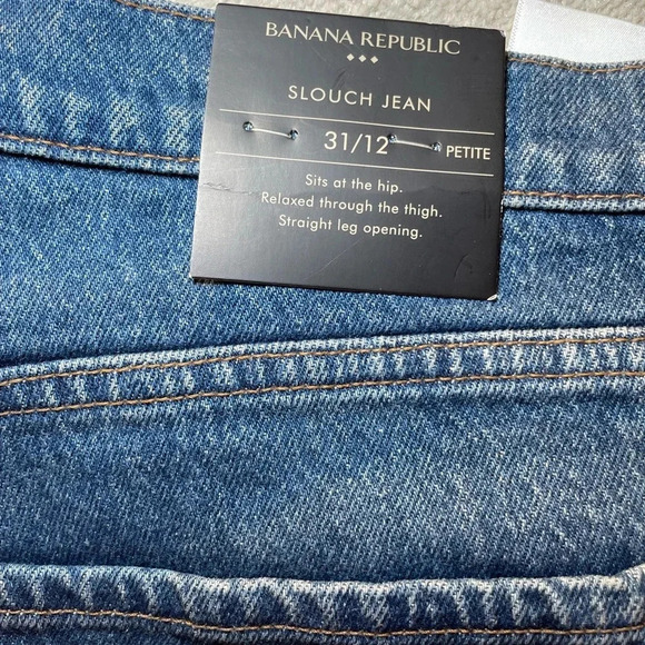 Banana Republic slouch, straight Leg Jeans sz 12 P - Picture 3 of 8